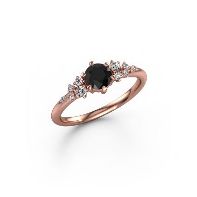 Verlobungsring Royce RND 585 Roségold Schwarz Diamant 0.60 crt