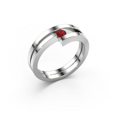 Ring Nikia 950 platinum ruby 3.4 mm