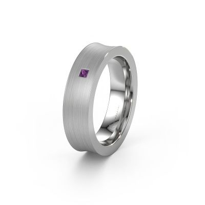 Wedding ring WH2238L2 585 white gold amethyst ±0.24x0.09in
