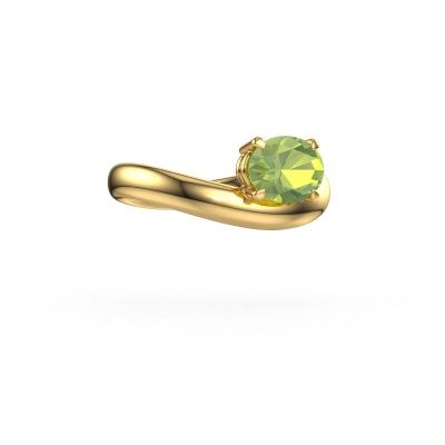 Engagement ring Floor OVL 585 gold peridot 8x6 mm