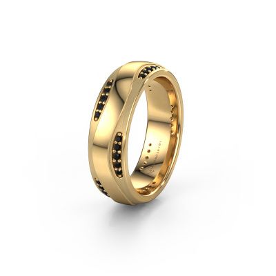 Ehering WH2062L26BM 585 Gold Schwarz Diamant ±6x2 mm