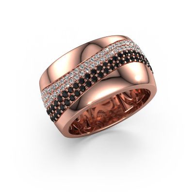 Ring Ria 585 rose gold black diamond 0.870 crt