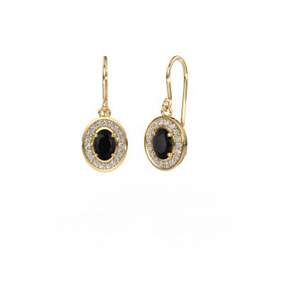 Pendants d'oreilles Layne 1 585 or jaune diamant noir 1.92 crt