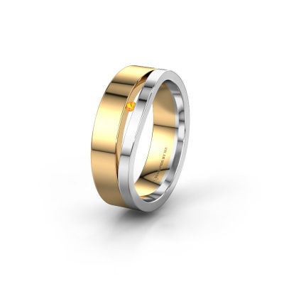 Wedding ring WH6000L16AP 585 gold citrin ±6x1.7 mm