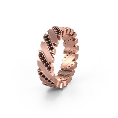 Bague de mariage WH2036L 585 or rose diamant noir ±7x2.2 mm