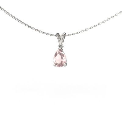 Pendant Sam PER 585 white gold morganite champagne 7x5 mm