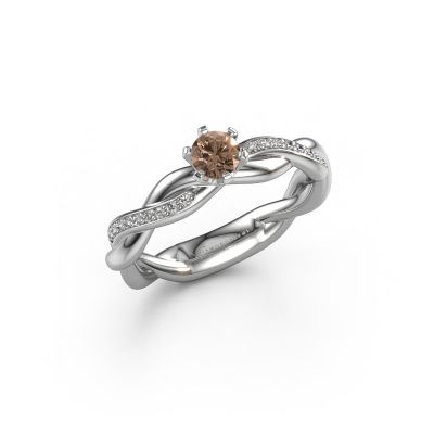 Bague de fiançailles Page 950 platine diamant brun 0.60 crt