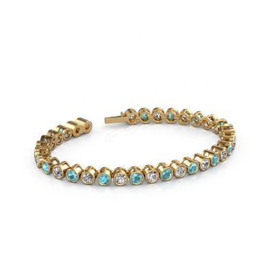 Tennis bracelet Allegra 4 mm 585 gold blue topaz 4 mm