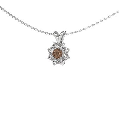 Pendant Carolyn 585 white gold brown diamond 0.69 crt