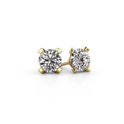 Stud earrings Isa 585 gold diamond 1.00 crt