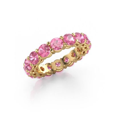 Stackable ring Michelle full 4.2 585 gold pink sapphire 4.2 mm