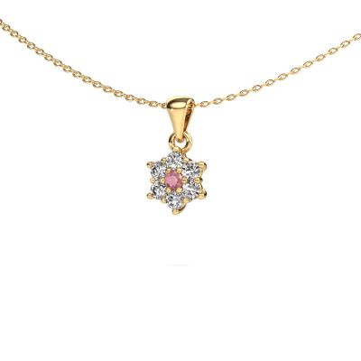 Pendant Chantal 585 gold tourmaline pink 2.4 mm