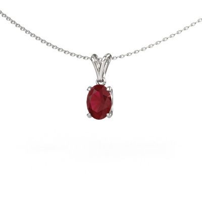 Pendant Sam OVL 950 platinum ruby 8x6 mm
