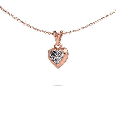 Pendentif Charlotte Heart 585 or rose diamant 0.80 crt