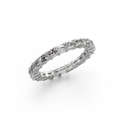 Stackable ring Vivienne EME 3x2 585 white gold lab grown diamond 2.20 crt