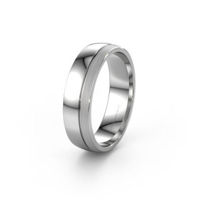 Wedding ring WH0300M26APM 585 white gold ±0.24x0.07 in