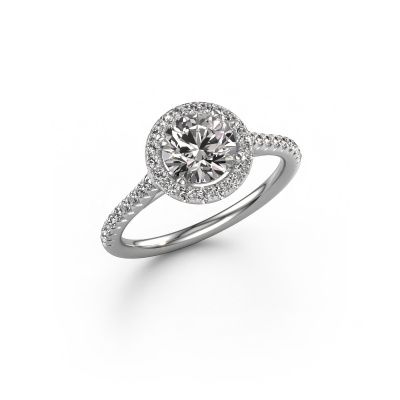 Bague de fiançailles Seline rnd 2 585 or blanc diamant 1.340 crt