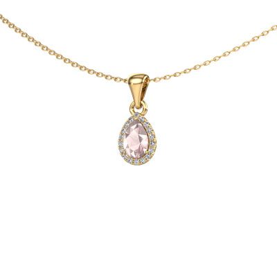 Pendant Seline per 585 gold morganite champagne 6x4 mm