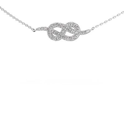 Necklace Infinity 1 585 white gold lab-grown diamond 0.328 crt