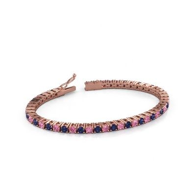Bracelet tennis Karin 3.5 mm 585 or rose saphir rose 3.5 mm