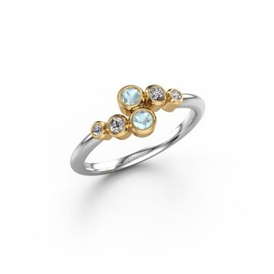 Ring Lonnie 585 white gold aquamarine 2.5 mm