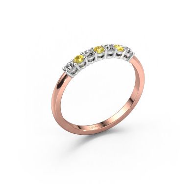 Ring Michelle 7 585 rose gold yellow sapphire 2 mm