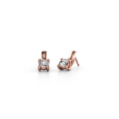 Boucles d'oreilles Mia 1 585 or rose diamant 1.00 crt