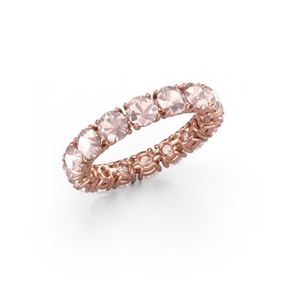 Stackable ring Vivienne 4.0 585 rose gold morganite champagne 4 mm