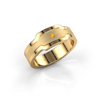 Heren ring Guido 585 goud citrien 2 mm