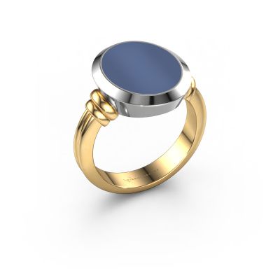 Signet ring Jake 3 585 gold blue sardonyx 15x12 mm