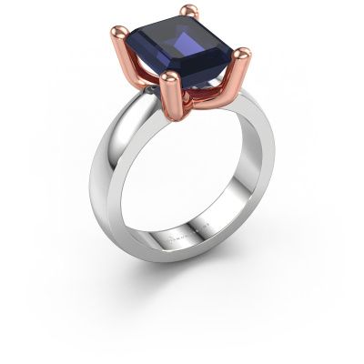 Ring Clelia EME 585 white gold sapphire 10x8 mm