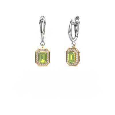 Pendants d'oreilles Dodie 1 585 or jaune péridot 6x4 mm