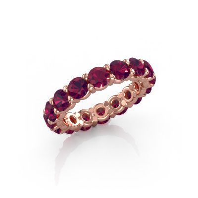 Stackable ring Heddy rnd 4.0 585 rose gold rhodolite 4 mm