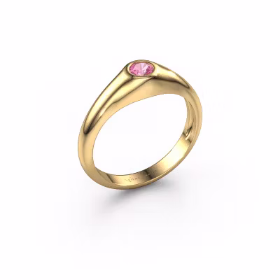 Pinky ring Thorben 585 gold pink sapphire 5 mm