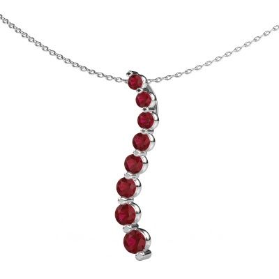Pendant Celeste 3 950 platinum ruby 2.5 mm