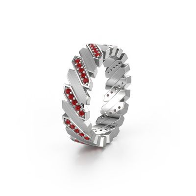 Bague de mariage WH2036L 585 or blanc rubis ±7x2.2 mm