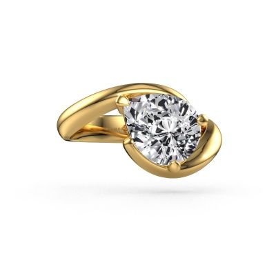Engagement ring Aida PER 585 gold lab grown diamond 2.10 crt