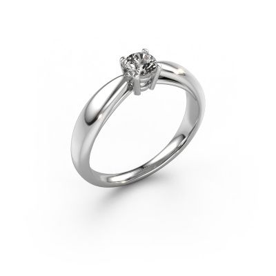 Bague de fiançailles Nichole 950 platine zircone 4.2 mm