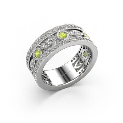 Ring Jessica 585 white gold peridot 2.5 mm