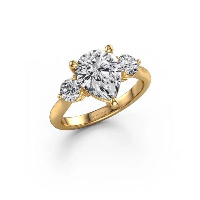 Engagement ring Lieselot PER 585 gold lab grown diamond 2.60 crt