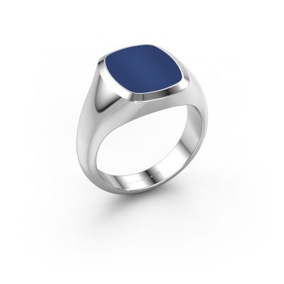 Signet ring Benjamin 2 950 platinum lapis 13x11 mm