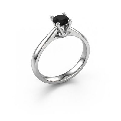Engagement ring Janna 1 585 white gold black diamond 0.60 crt