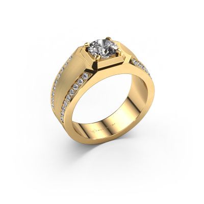 Bague pour homme Maarten 585 or jaune zircone 6.5 mm