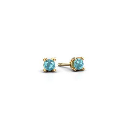 Ohrsteckers Isa 585 Gold Blau Topas 3 mm