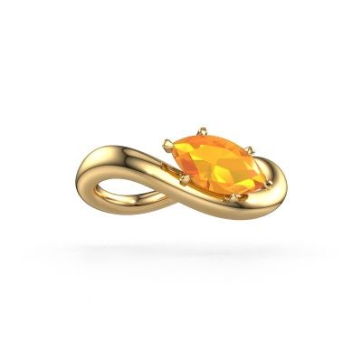 Bague de fiançailles Chloe MRQ 585 or jaune citrine 10x5 mm