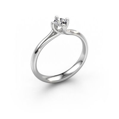 Engagement ring Dewi Round 950 platinum lab grown diamond 0.25 crt