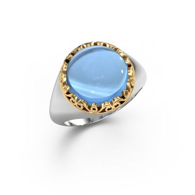 Ring Birgit 585 white gold blue topaz 6 mm