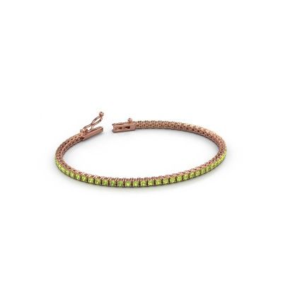 Tennisarmband Shirley 2.2 585 Roségold Peridot 2.2 mm