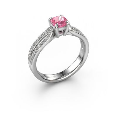 Verlobungsring Antonia cus 2 950 Platin Pink Saphir 5 mm