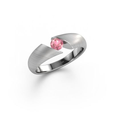 Engagement ring Hojalien 1 585 white gold tourmaline pink 4 mm